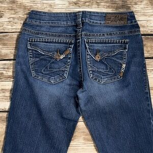 Silver Jeans Suki Surplus Flap Pocket Thick Stitched Bootcut 28/32‎